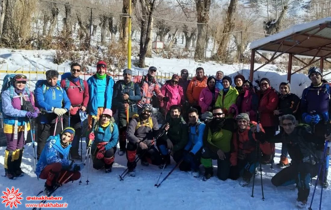 کوهنوردان دامون شهرضا در صعود زمستانی به کلکچال رسیدند