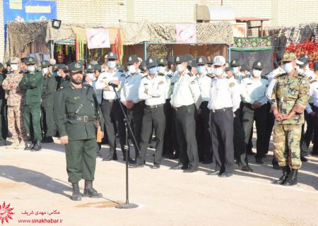 مراسم صبحگاه نیروهای مسلح مستقر در شهرستان شهرضا به مناسبت گرامیداشت هفته دفاع مقدس