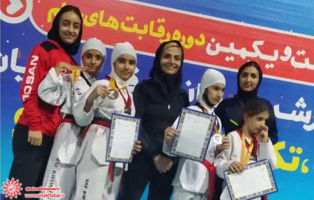 دختران تکواندوکار شهرضا در رقابت های استان موفق به دریافت مدال شدند