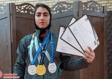 دختر وزنه برداری شهرضا با سه مدال در رقابت های کشور  خوش درخشید