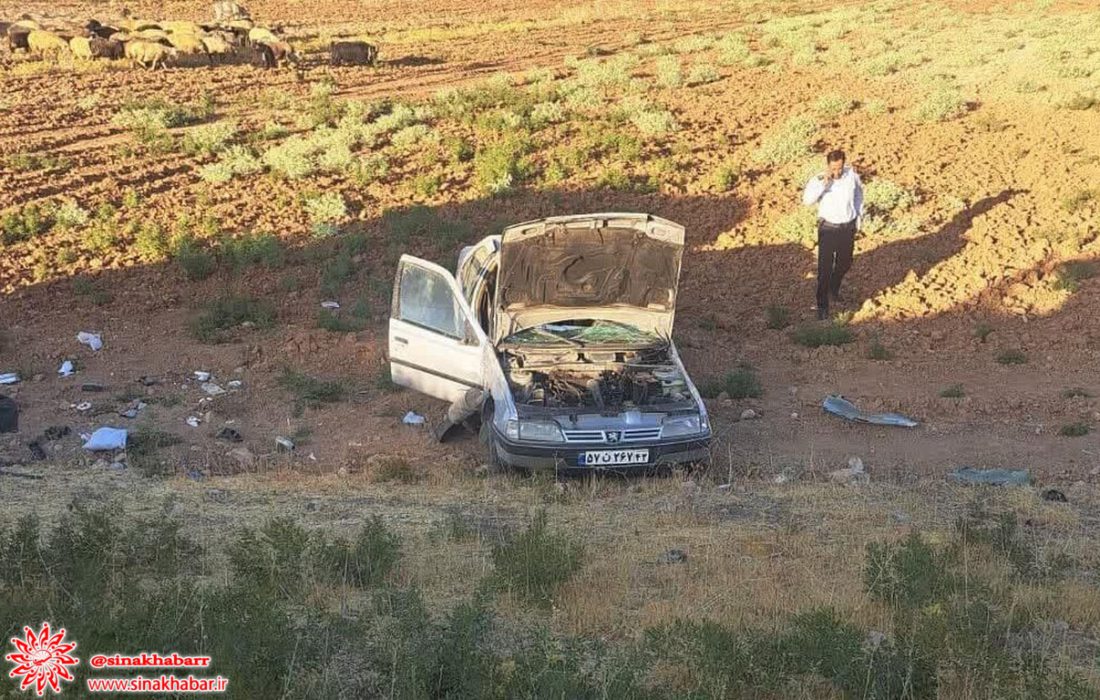 واژگونی خودرو در جاده سمیرم-شهرضا یک کشته و ۵ مصدوم برجا گذاشت