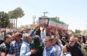 مراسم تشییع پیکر پاک شهید مدافع وطن شهید محمدامین صدری در شهرضا