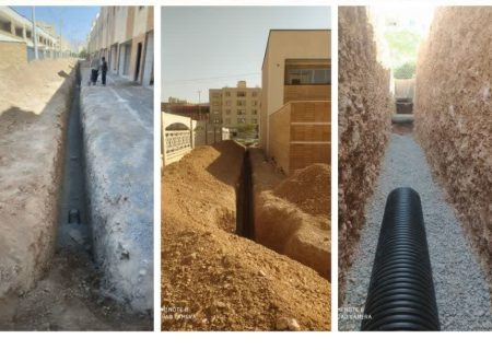 شبکه فاضلاب شمالی طرح نهضت ملی مسکن شهرضا در محله سروستان تکمیل شد 