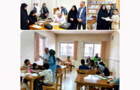 محفل هم‌نویسی خوشنویسان شهرضایی در کتابخانه عمومی علامه طباطبایی برگزار شد