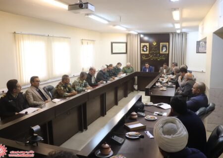 جلسه شورای ترویج فرهنگ ایثار و شهادت با موضوع برنامه ریزی مراسم خاکسپاری شهید گمنام در پادگان گروه مهندسی سدید در شهرضا