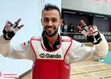 نشان برنز المپیک ژاپن بر گردن تکواندو کار شهرضایی