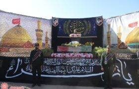 مراسم تشییع و خاکسپاری شهید گمنام در گروه مهندسی هوافضای سپاه شهرضا