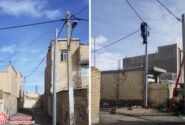 تعویض ۹ پایه برق فرسوده در شهرضا