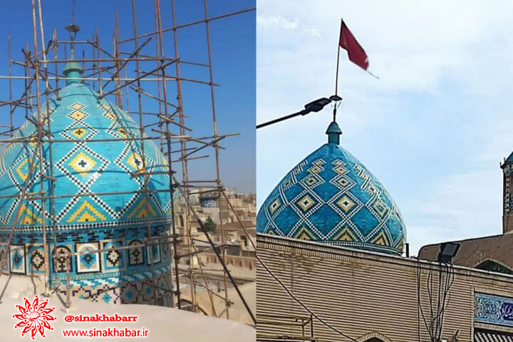 همزمان با پایان مرمت گنبد امامزادگان طاهر و منصور در کاشان