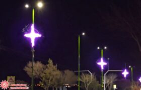 جلوه‌ای تازه در ورودی‌های شهر شهرضا با نصب المان‌های نوری