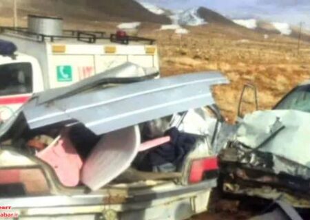 یک فوتی و ۱۰ مصدوم در حادثه برخورد دو خودرو