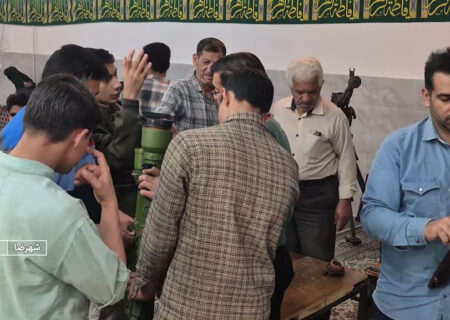 آموزش سلاح در مساجد، تجمعات شبانه و پایگاه های بسیج شهرستان شهرضا