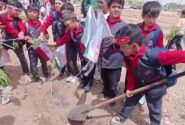 آیین کاشت ۱۶۸ نهال به یاد شهدای میناب در پارک میناب ۱۶۸ در محله سروستان شهرضا