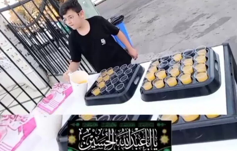 ایثار و فرهنگ نذر حسینی امیرطاها موسایی دانش آموز شهرضایی